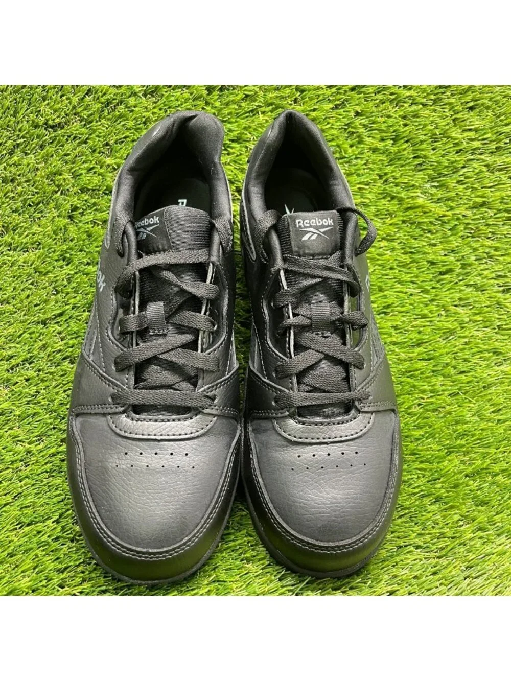 Reebok BB4500 Low Mens Size 8E Black Leather Composite Toe Safety Work Shoes